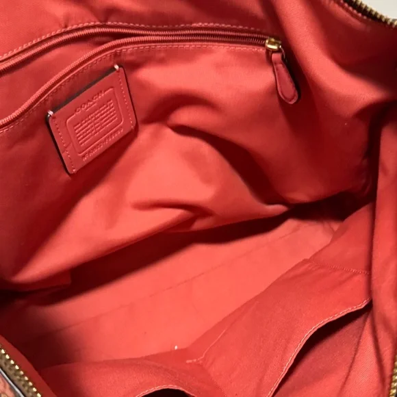 Coach Brown and Pink Floral Tote - Picture 10 of 12